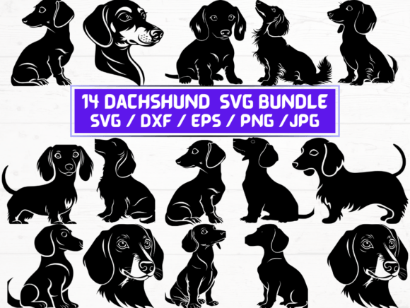 14 Dachshund SVG File: A Versatile Digital Asset for Designers and Creators