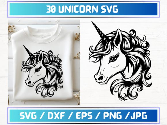 30 Unicorn SVG Files