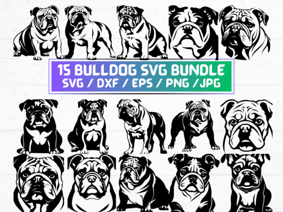 Bulldog Dog SVG Bundle: A Versatile Digital Asset for Creators and Businesses