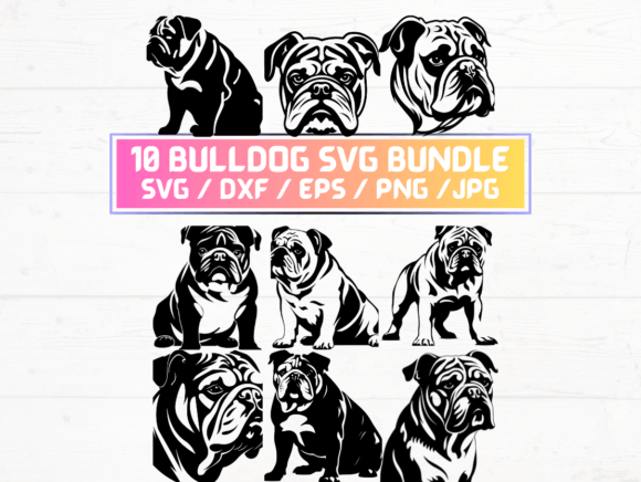 Bulldog Dog SVG File for Creative Projects