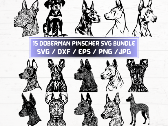 Doberman Pinscher Dog SVG: A Versatile Digital Asset for Designers and Creators