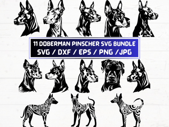 Doberman Pinscher Dog Svg File: A Versatile Digital Asset for Designers and Creators