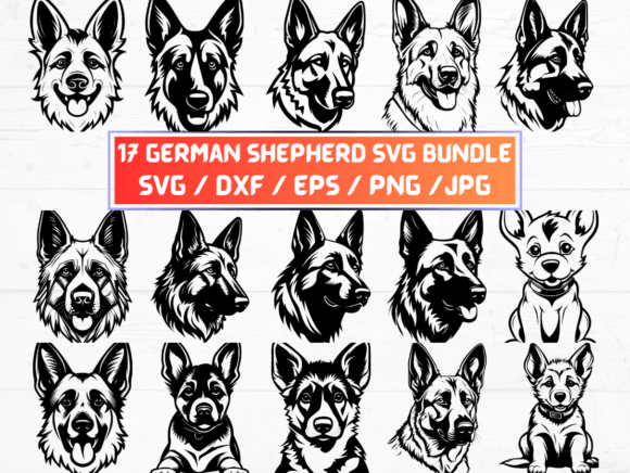 German Shepherd SVG – Ein vielseitiges digitales Asset für Kreative und Profis