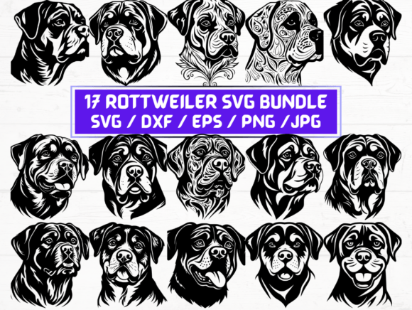 Rottweiler Dog SVG: A Versatile Digital Asset for Designers and Creators