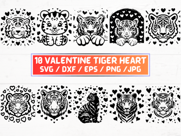 Valentine Tiger Heart SVG: A Versatile Digital Asset for Creative Projects