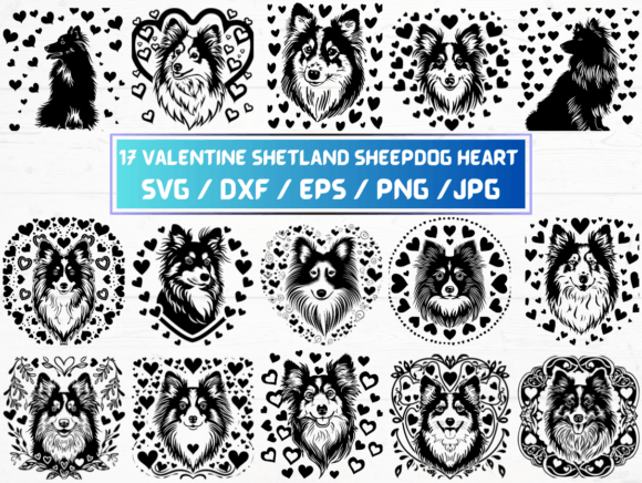Valentines Shetland Sheepdog Heart SVG: A Versatile Digital Asset for Creative Projects