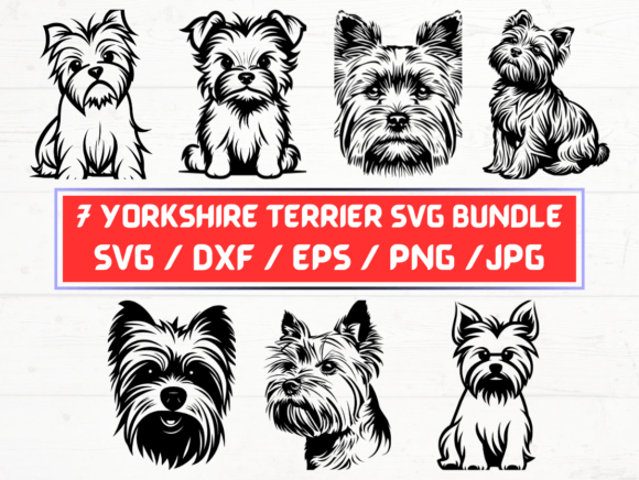 Yorkshire Terrier Dog SVG for Creative Projects